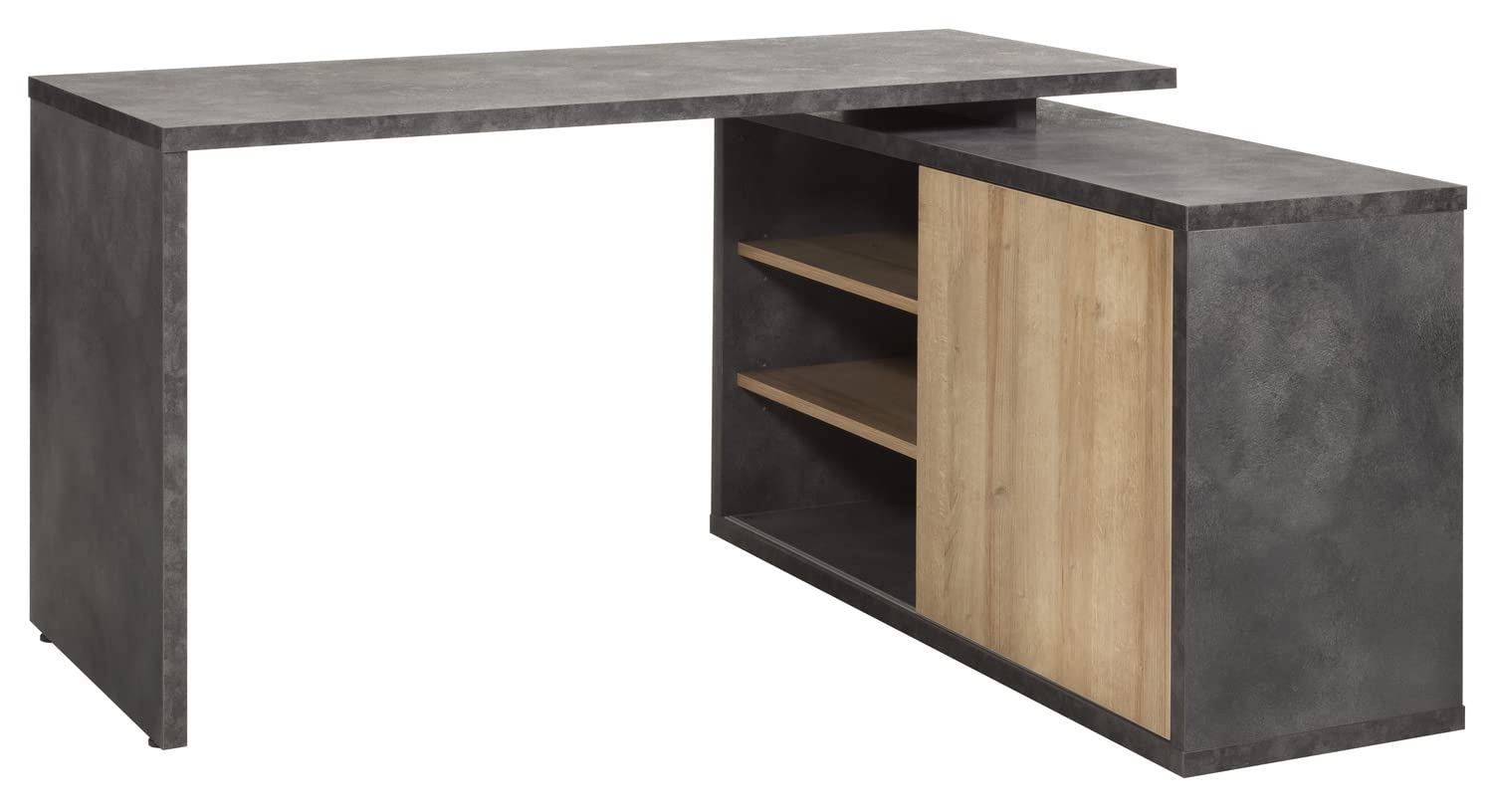 Composad Core Scrivania Angolare 6 Vani Rovere Grigio