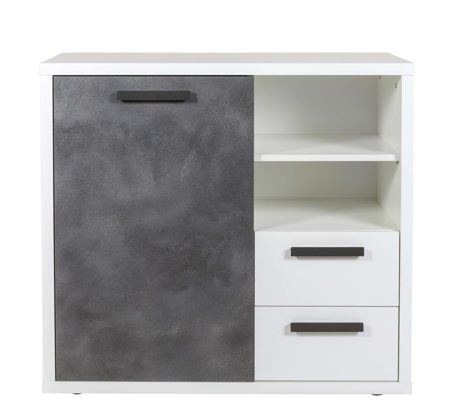 Composad Velata 1 Anta 2 Cassetti 2 Vani Mobile Bianco Rovere Ufficio