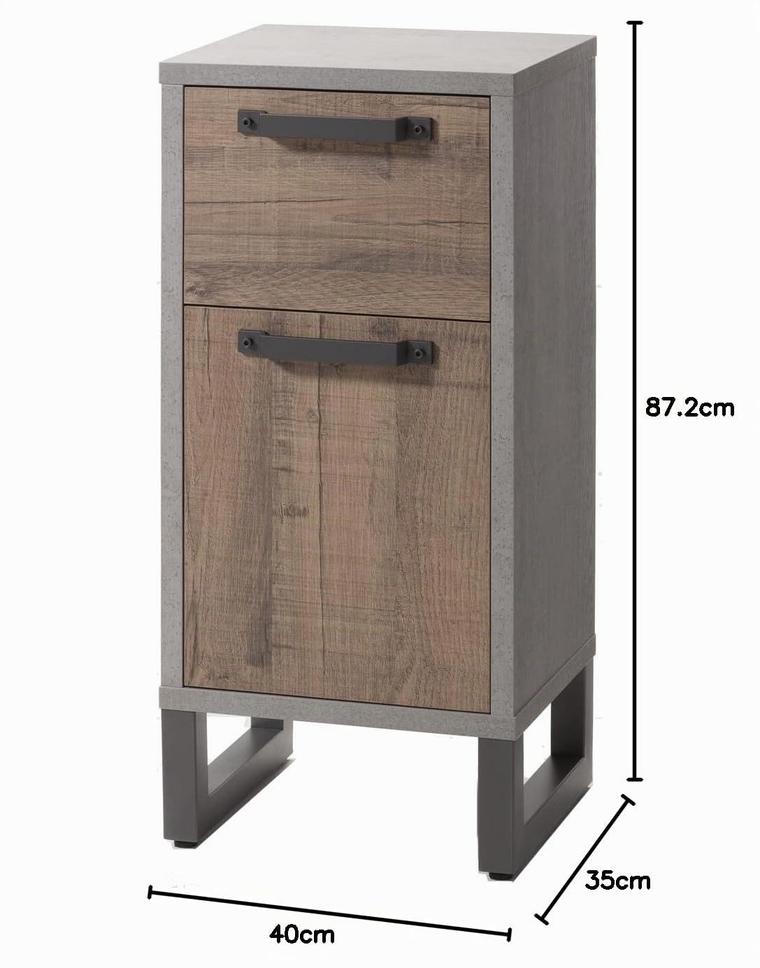 Composad LaFabrica mobile bagno rovere cemento 40x87 cm