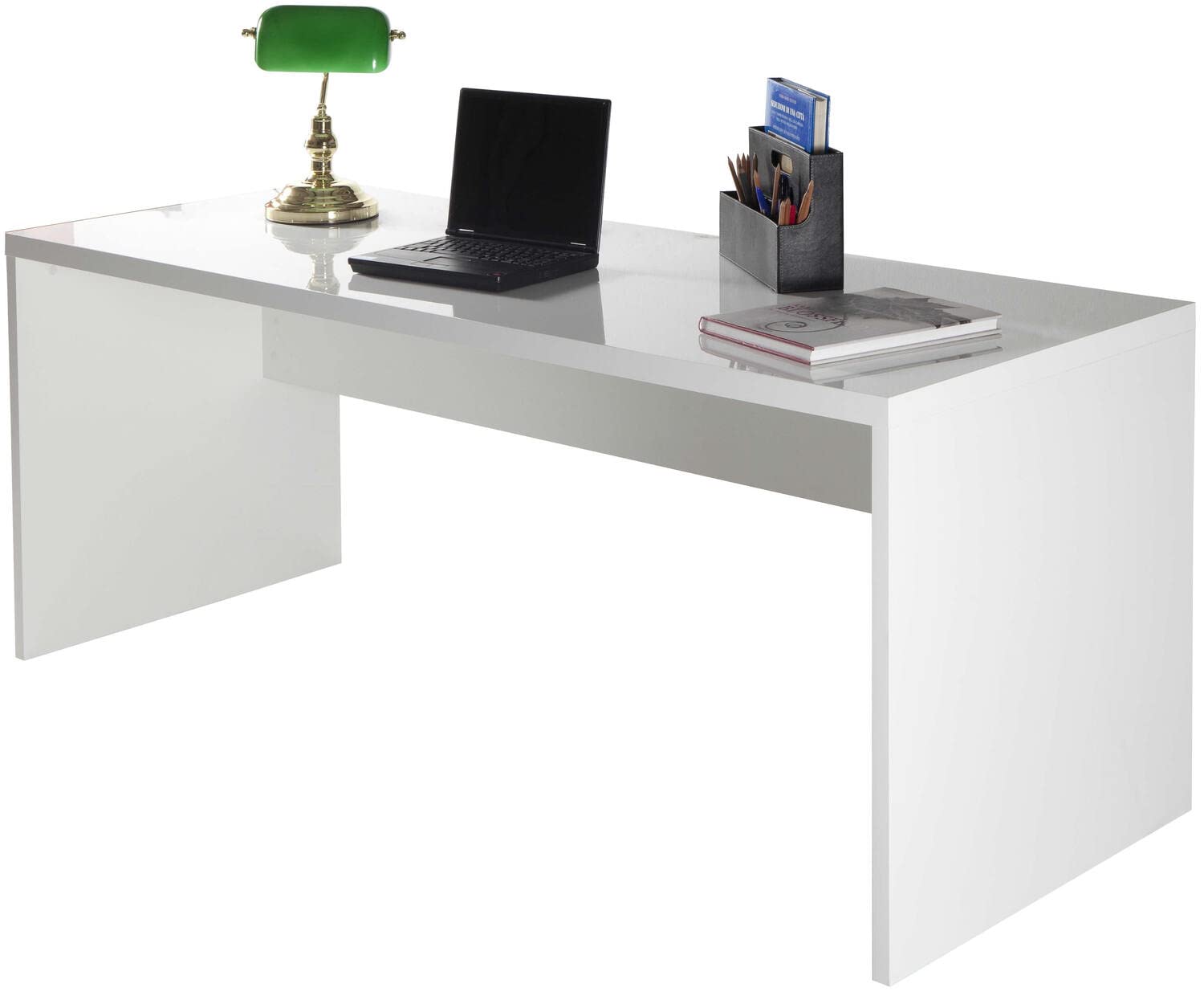Composad Disegno Set Scrivania 180 cm e Cassettiera Bianco