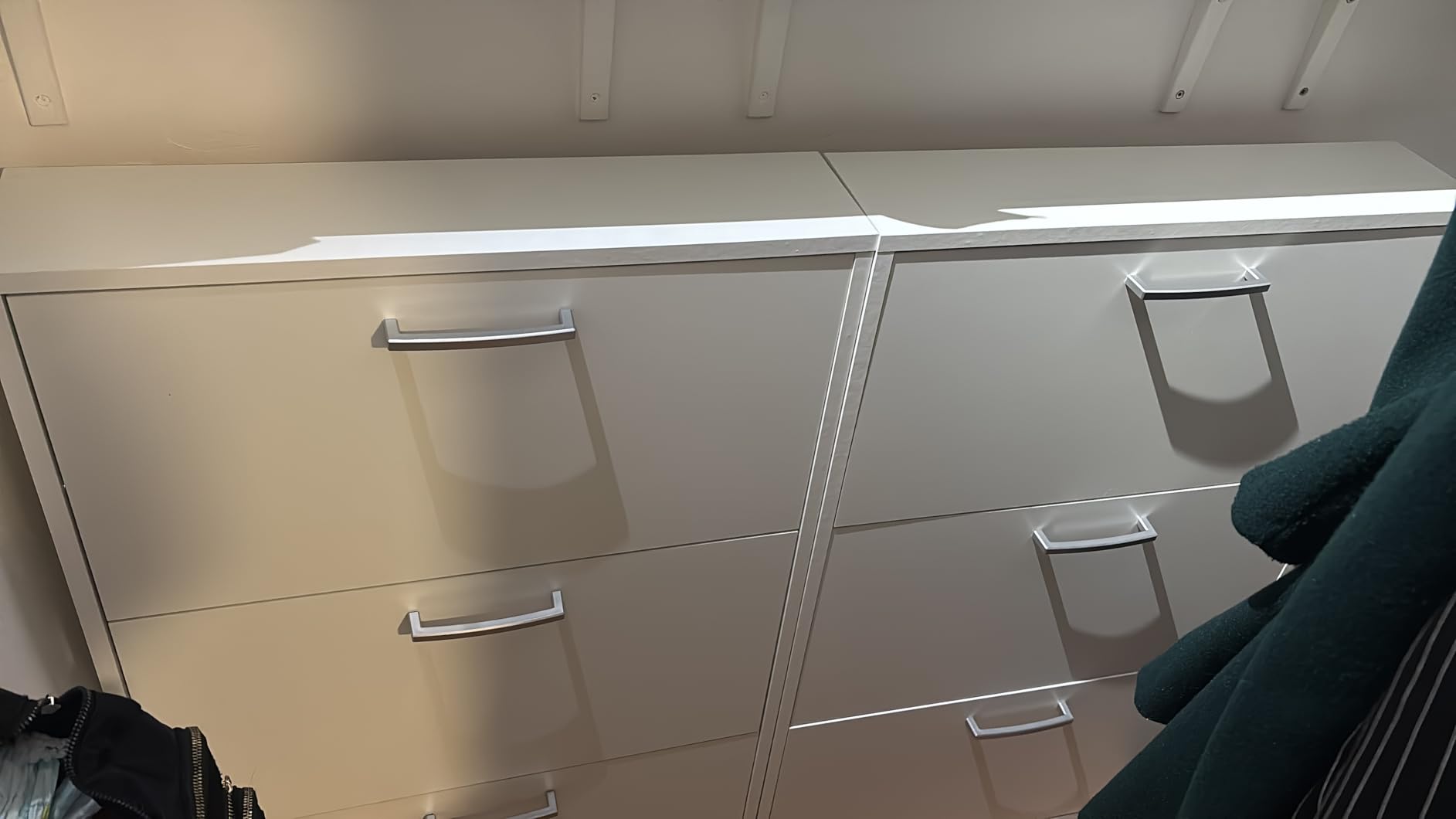 COMPOSAD Facile scarpiera 3 ribalte bianca 9 paia slim