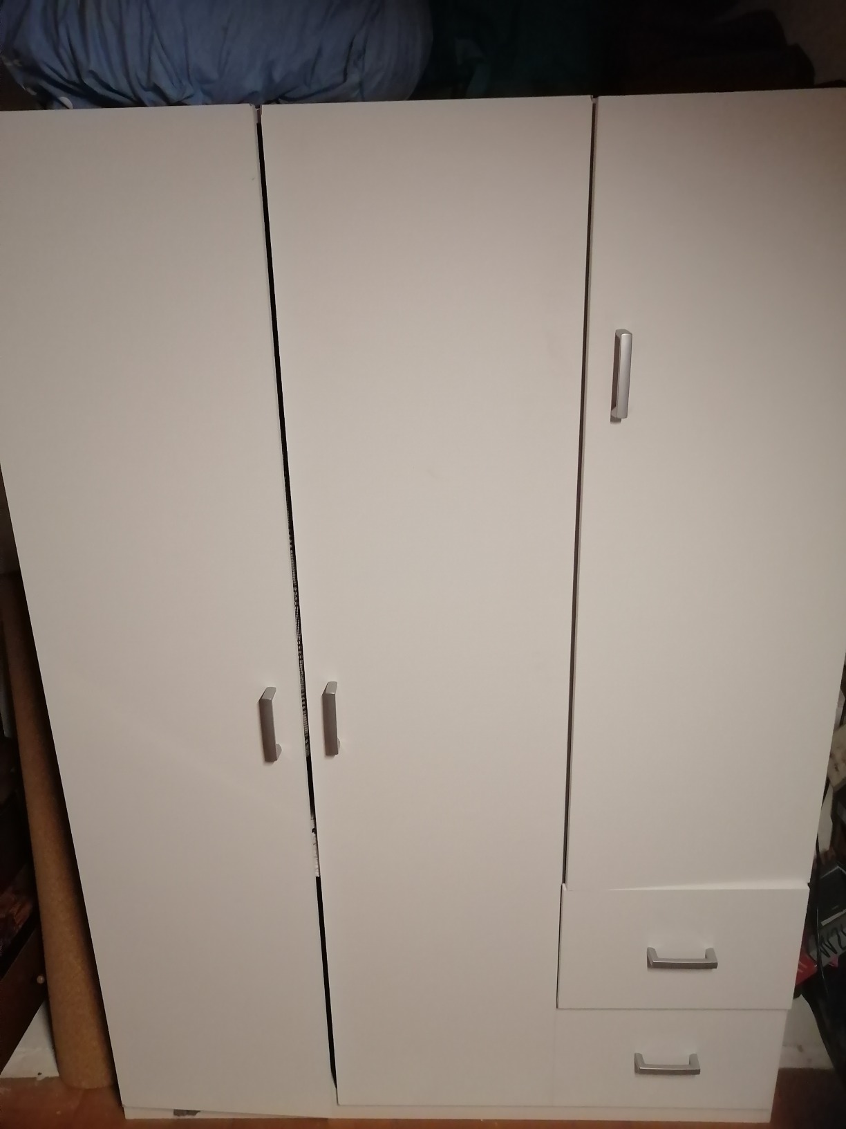 COMPOSAD Facile armadio 3 ante 2 cassetti bianco 120 cm