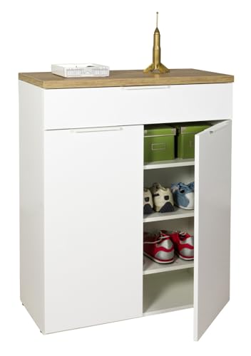 Composad Mundi scarpiera alta 102 cm rovere bianco