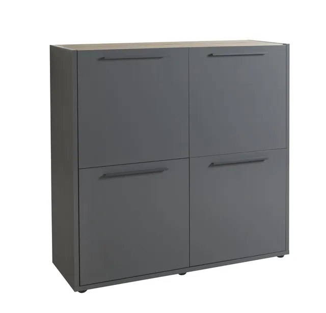 Composad Riserva mobile 4 ante rovere mielato titanio 121 cm