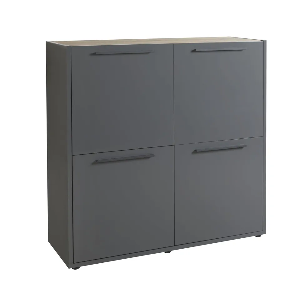Composad Riserva mobile 4 ante rovere mielato titanio 121 cm