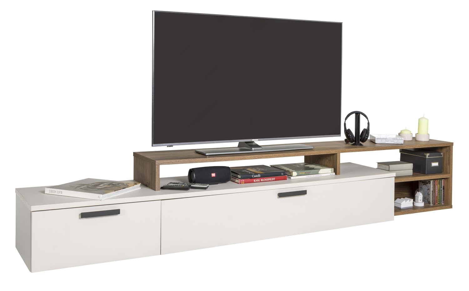 Composad Vittoria Soggiorno Completo 5 Mobili Noce Brera Porta TV