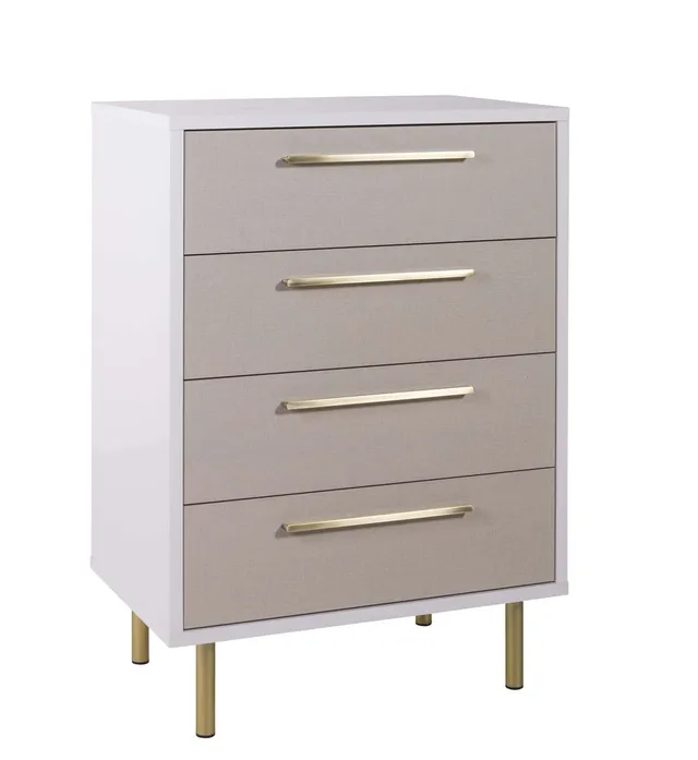 Composad Western cassettiera 4 cassetti twist bianco laccato