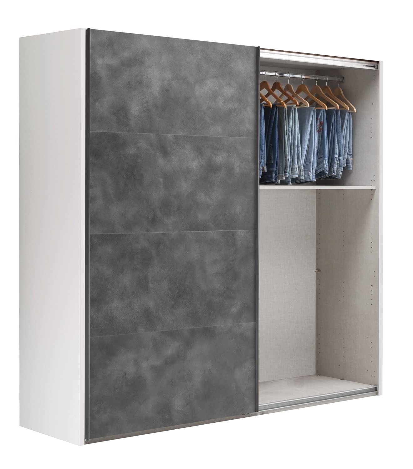Composad Systema Armadio 2 Ante Scorrevoli 250 Bianco Grigio Tadao