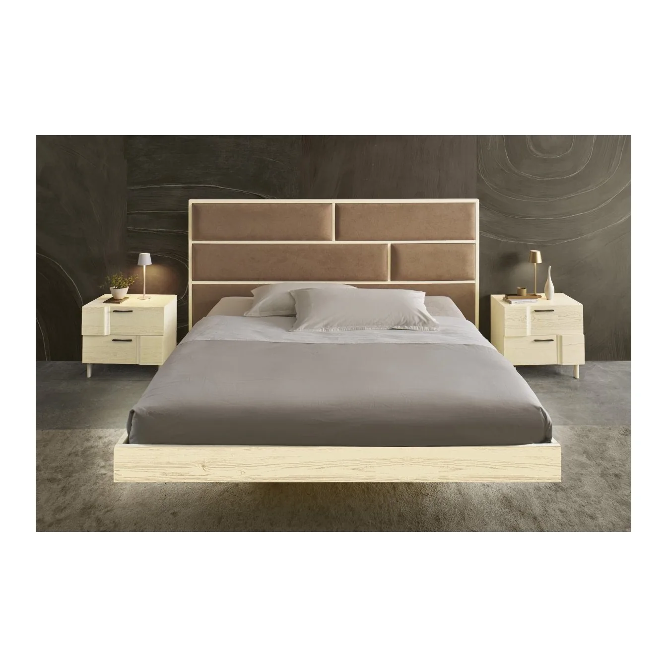 Epocantica Basamento Letto Matrimoniale Legno 174x205