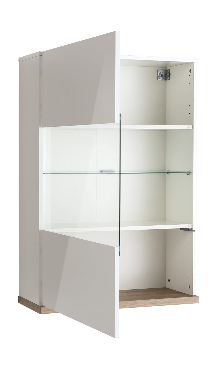 Composad Mundi pensile sospeso 1 anta vetro rovere bianco
