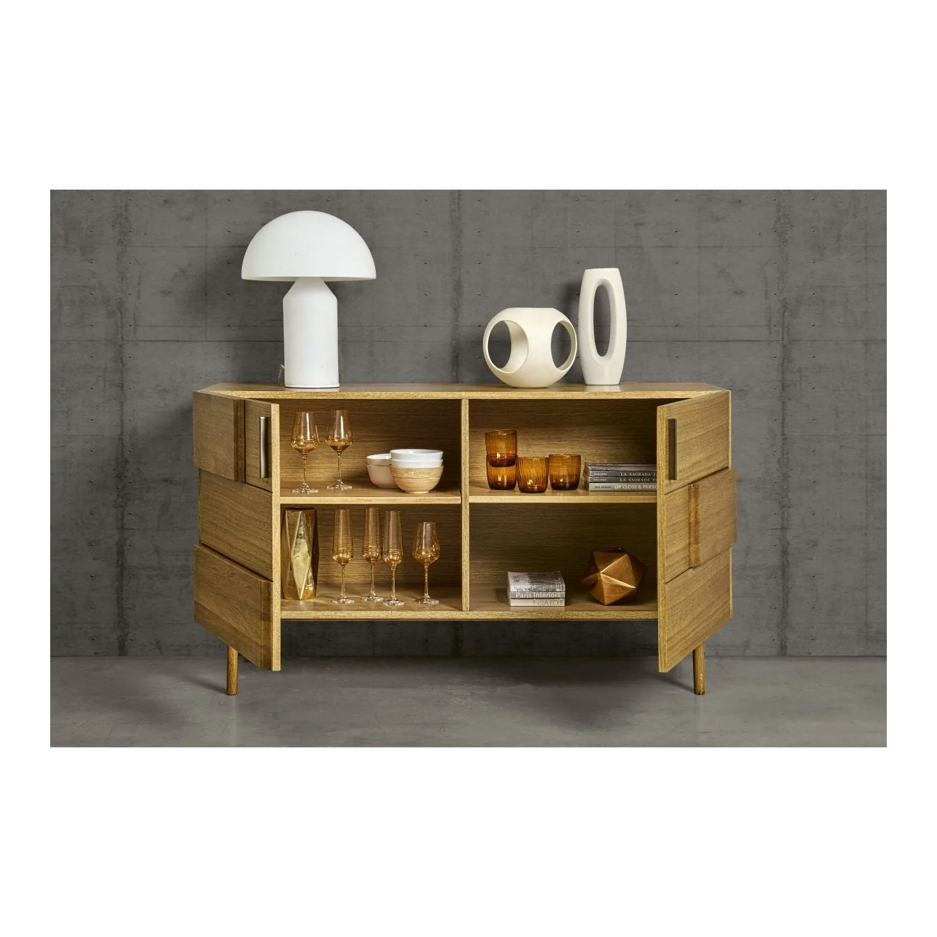 Epocantica Credenzina 2 Porte 140 Rovere Bassa Arte Povera