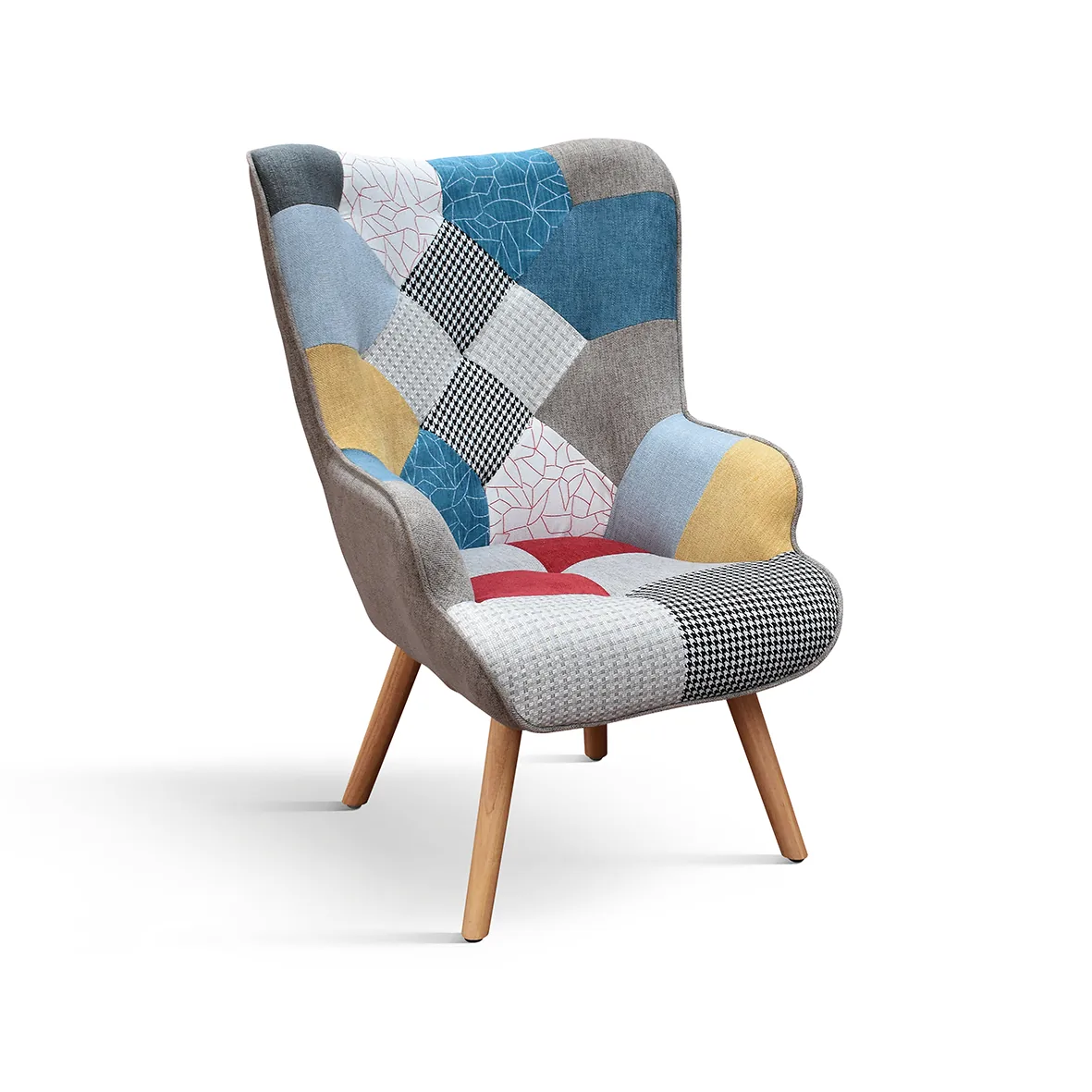 Epocantica Armando Poltrona Patchwork Multicolore Tessuto