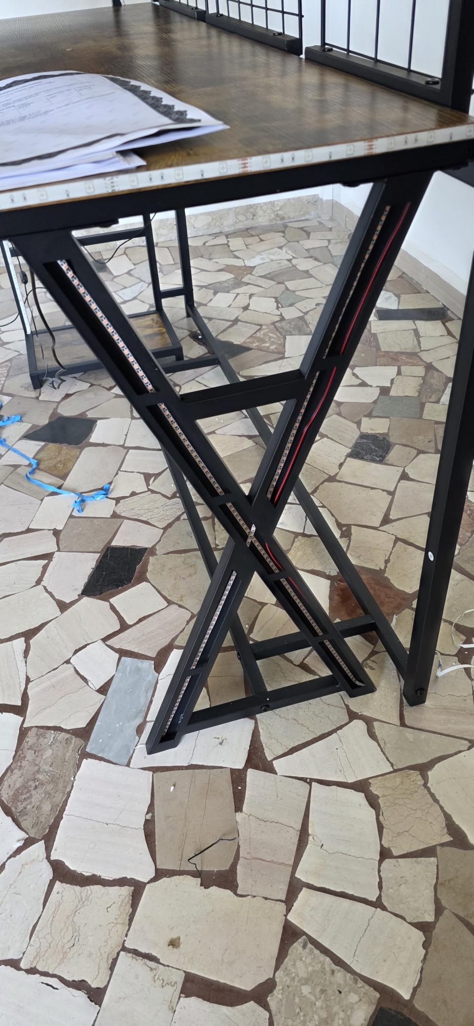 Dolamaní Letto a Soppalco 140x200 Nero con Scrivania e Armadio