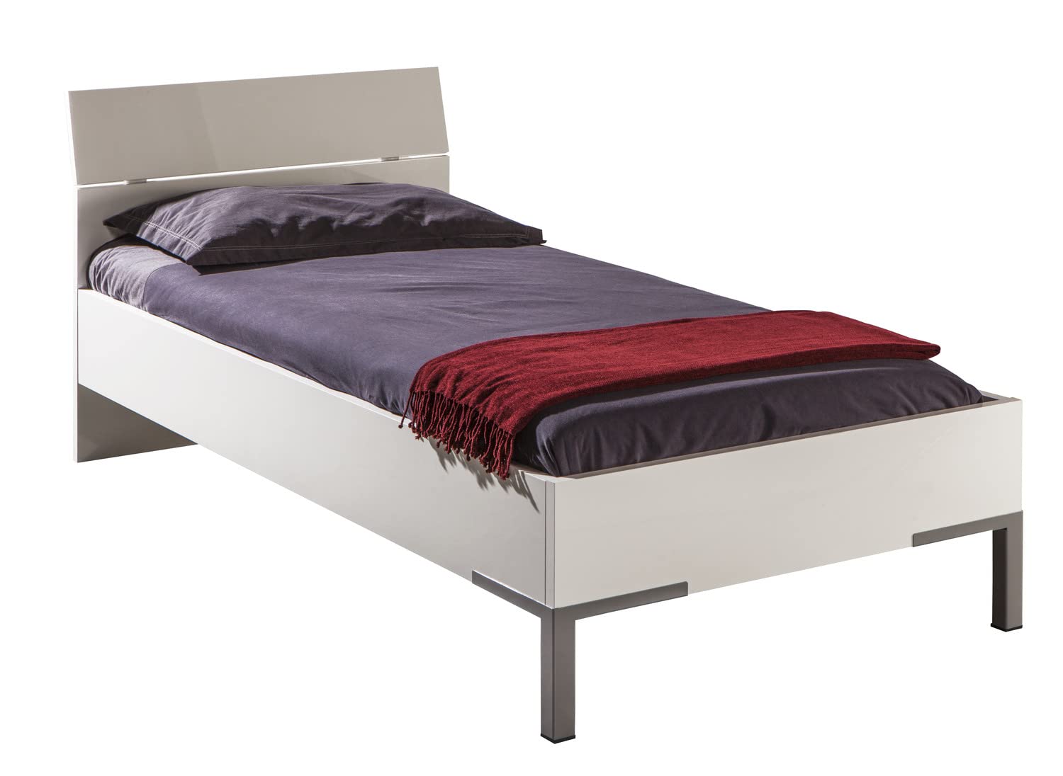 Composad Privilegio Letto Piazza e Mezza Bianco Laccato 120 cm