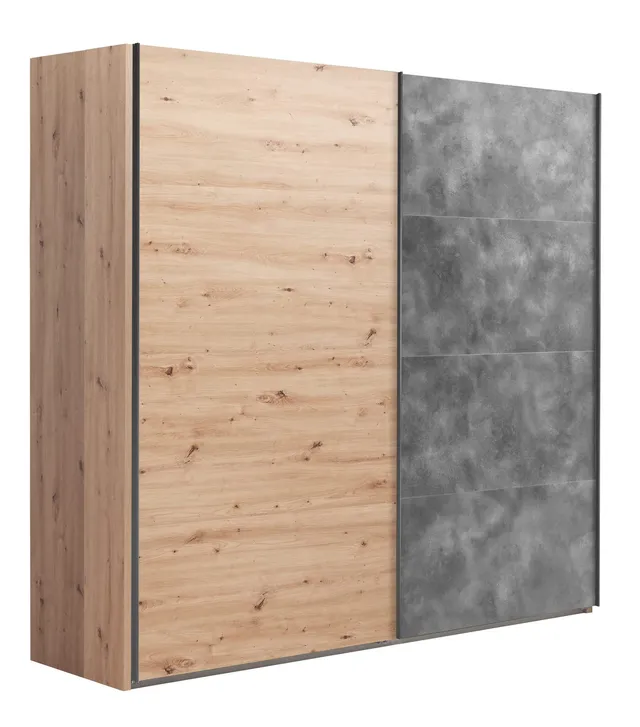 Composad Systema Armadio 2 Ante Scorrevoli 250 Rovere Grigio
