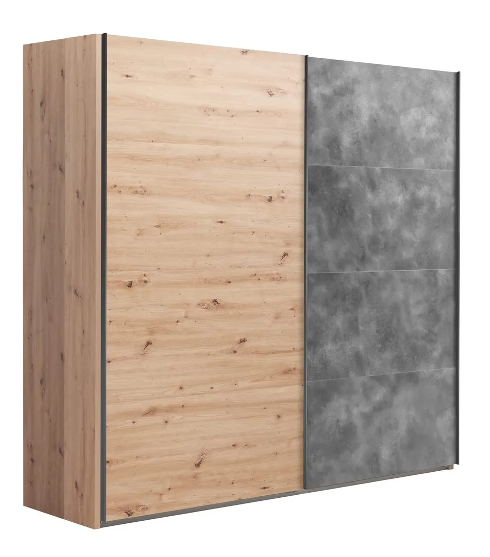 Composad Systema Armadio 2 Ante Scorrevoli 250 Rovere Grigio