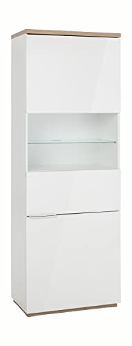 Composad Mundi Vetrina 2 Ante 70 Rovere Miele Bianco