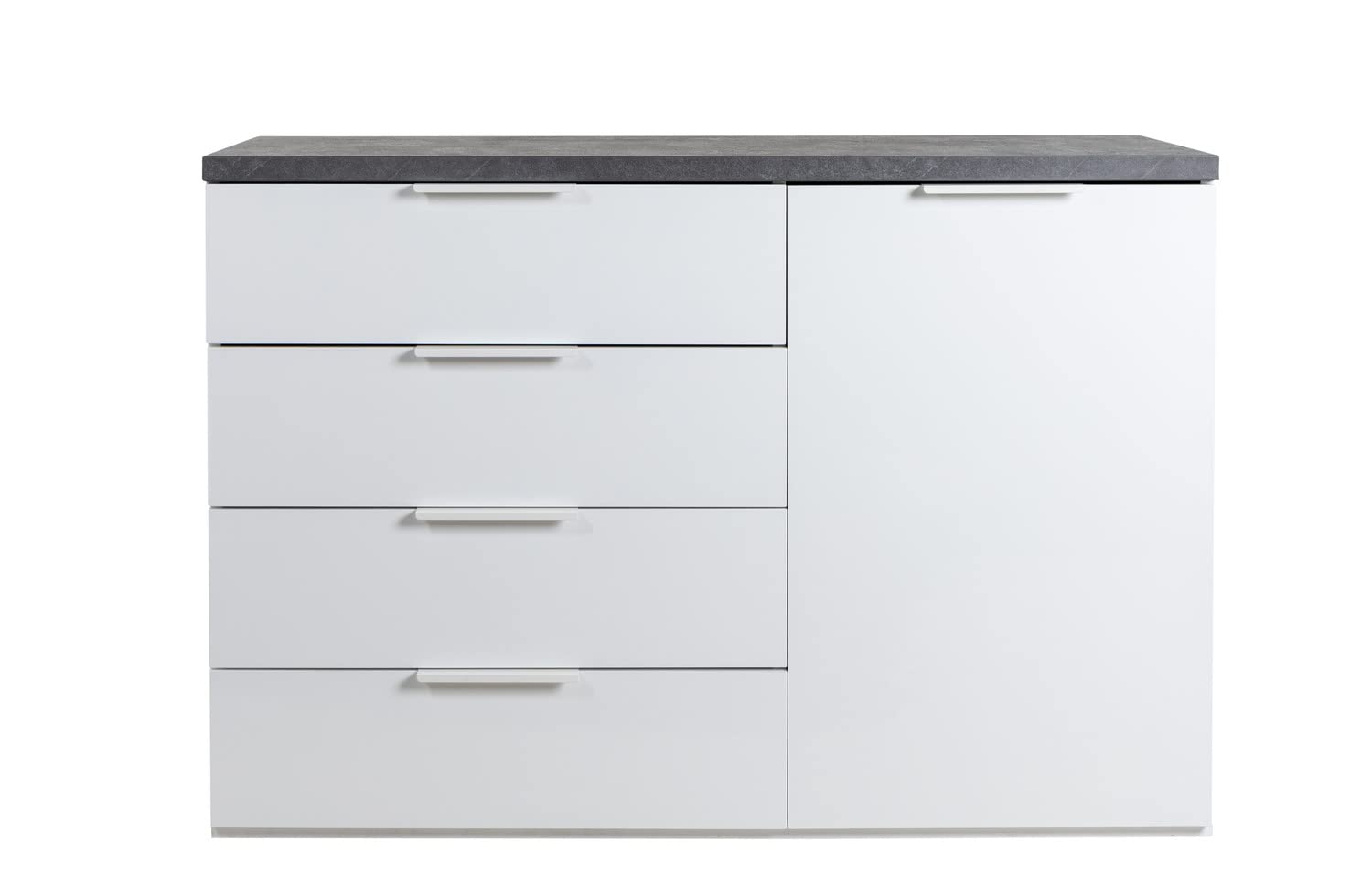 Composad Mundi Cassettiera 4 Cassetti 1 Anta Grigio Tadao Bianco
