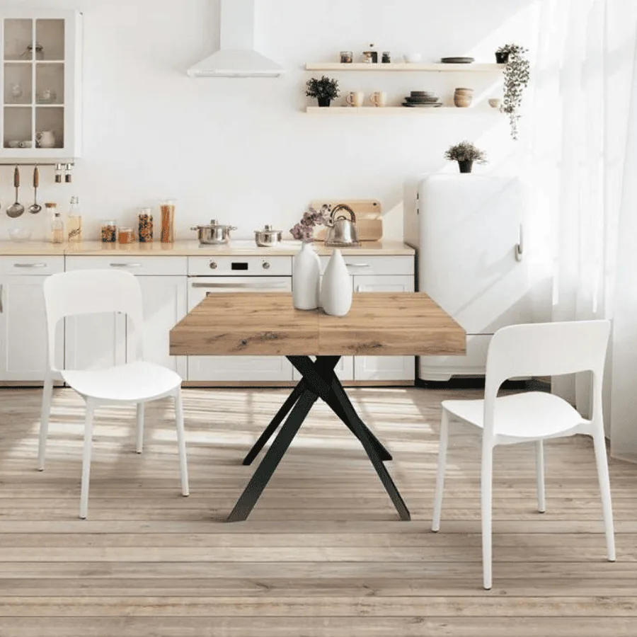 Epocantica tavolo allungabile 95x90 6 posti salvaspazio