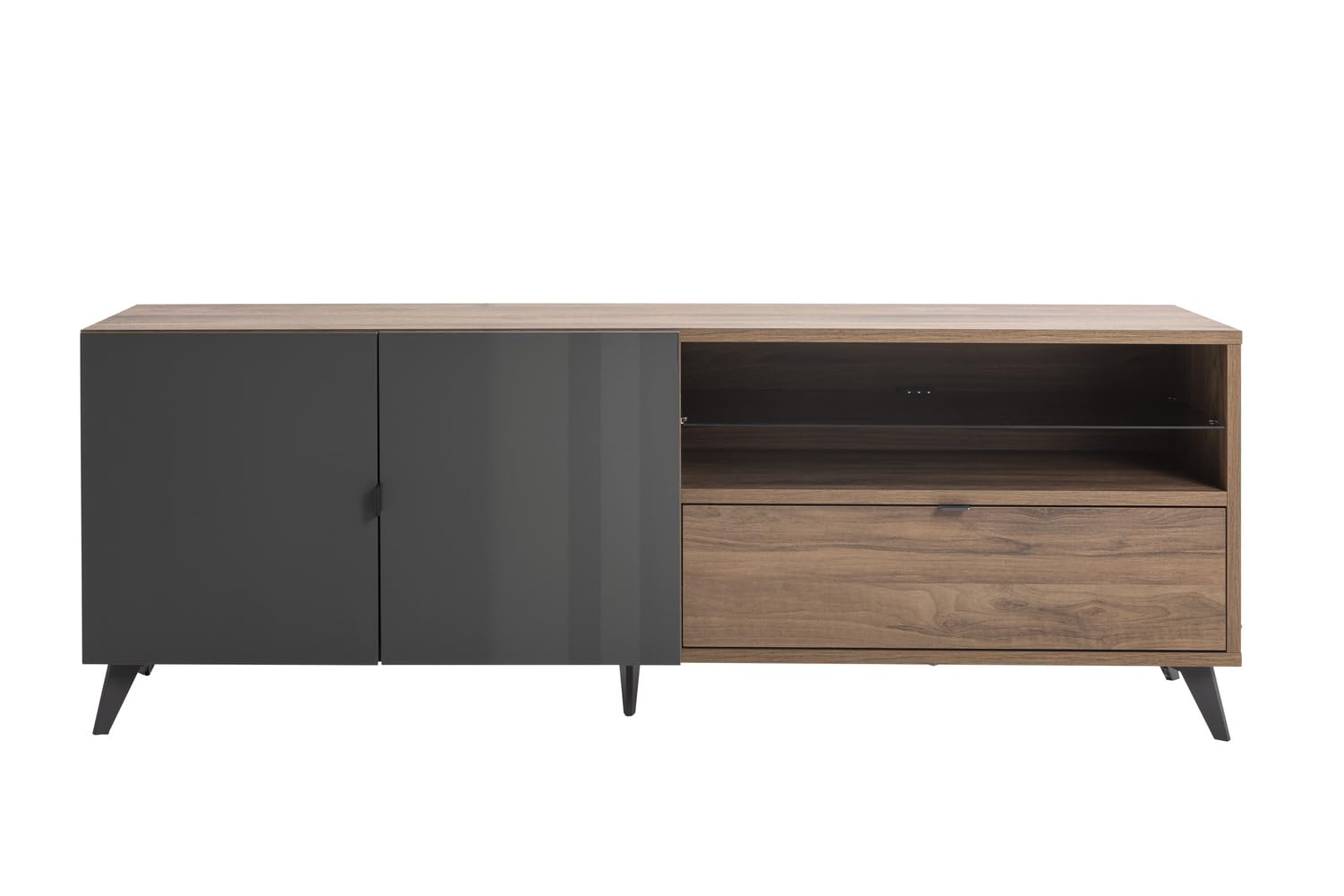 Composad Infinito Mobile TV 179 cm Grigio Titanio Noce