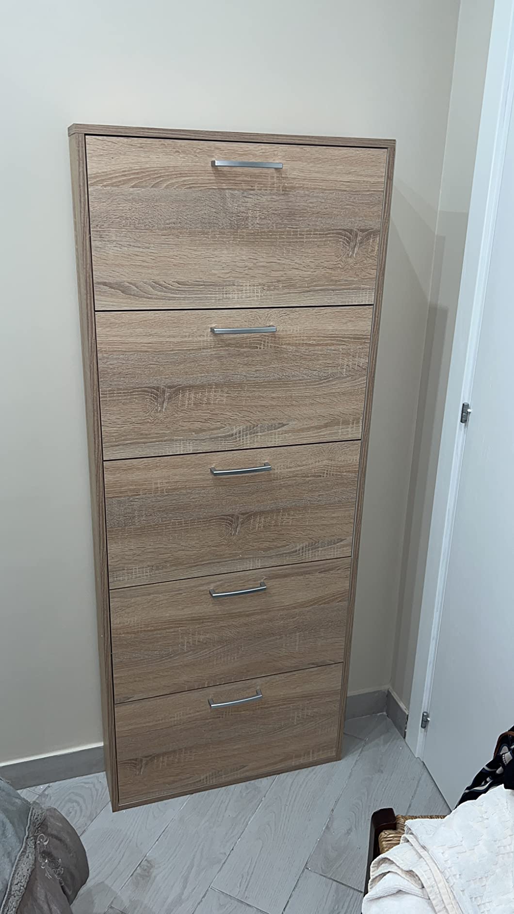 Composad Facile Scarpiera 5 Ribalte Rovere Sonoma Slim 65x164 cm