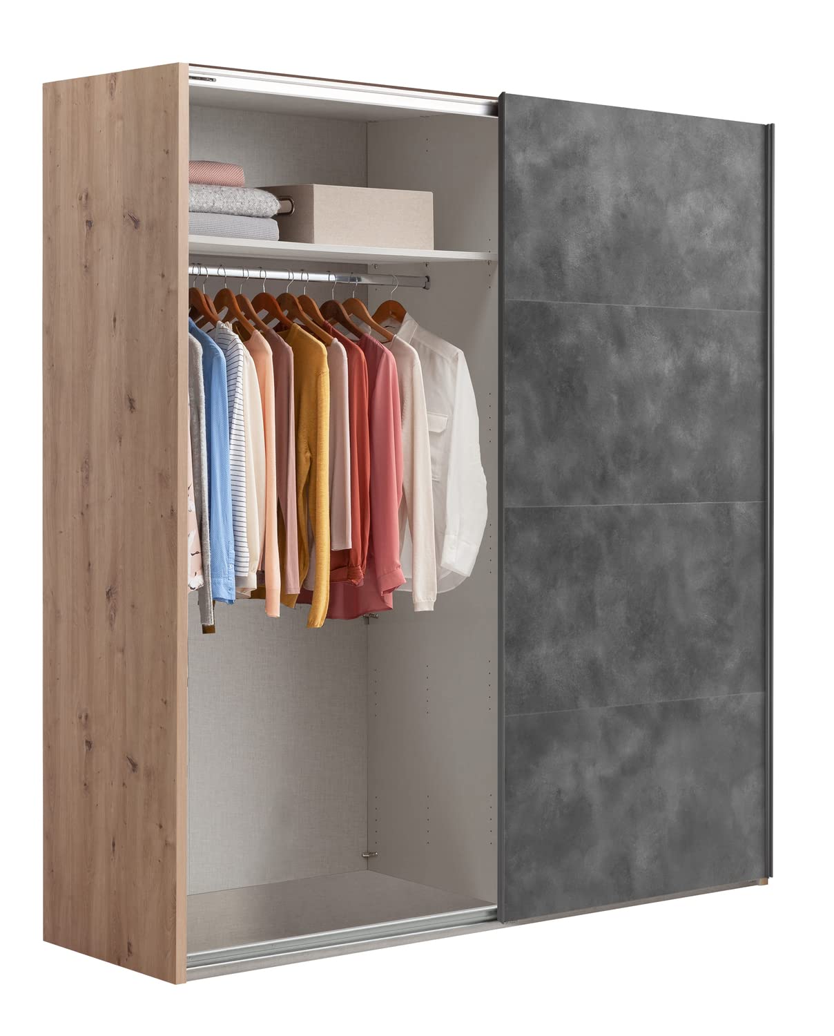 Composad Systema Armadio 2 Ante Scorrevoli 200 Rovere Grigio