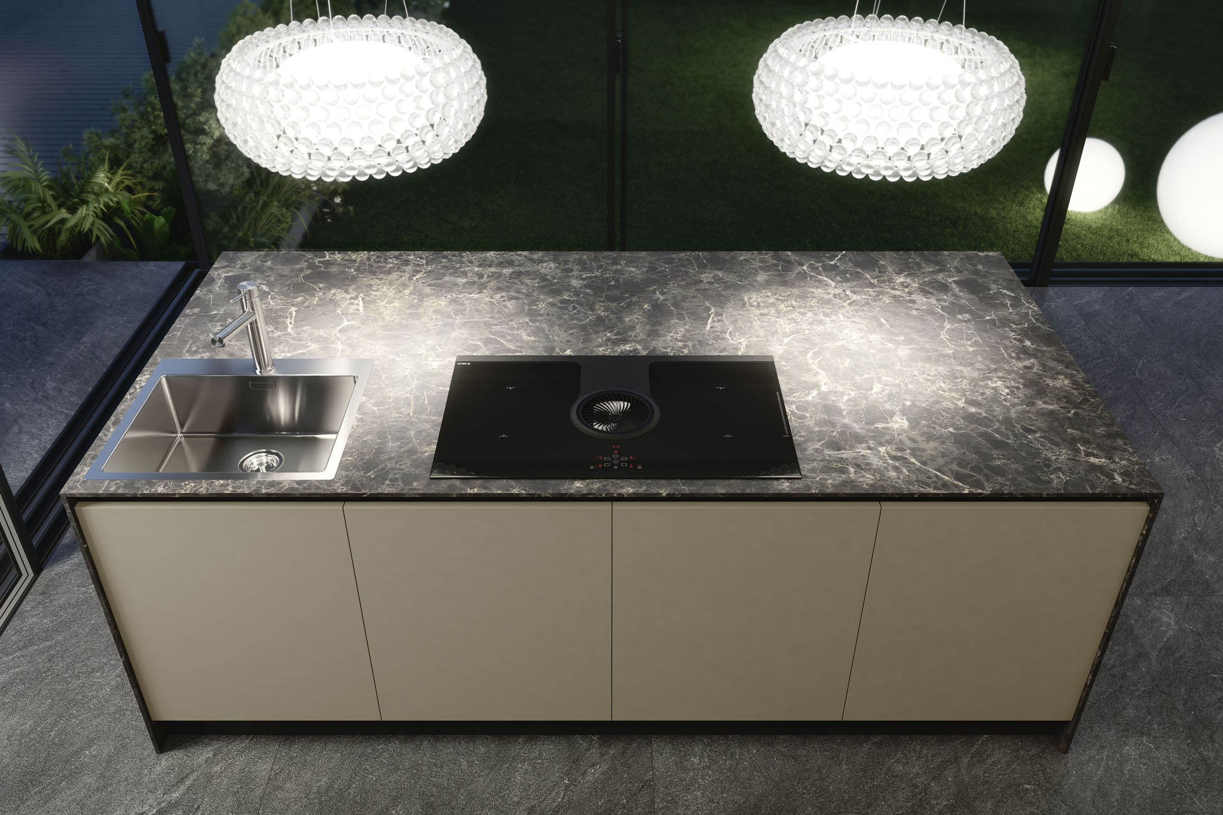S75 Supreme Ingrid cucina Olmo Dark Creta