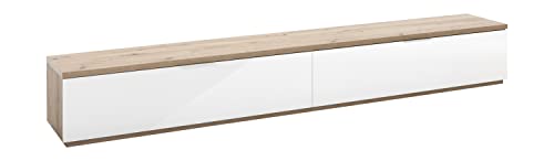 Composad Mundi Mobile Porta Tv 2 Ribalte Rovere e Bianco 270 cm