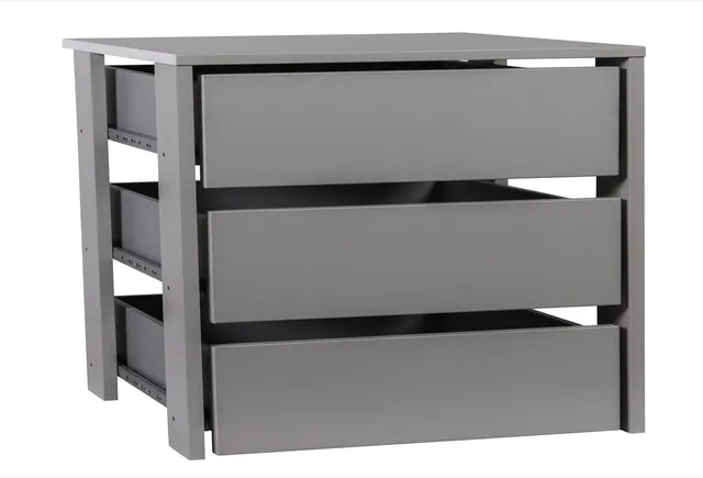 Composad Cassettiera Interna Armadio Grigia 96,4 cm 3 Cassetti