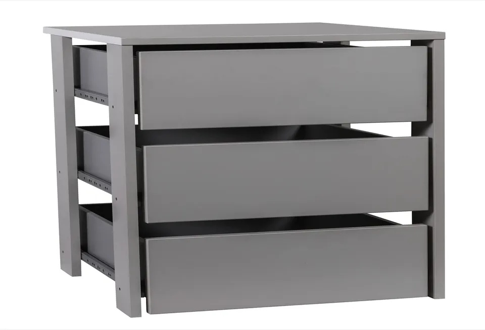 Composad Cassettiera Interna Armadio Grigia 96,4 cm 3 Cassetti