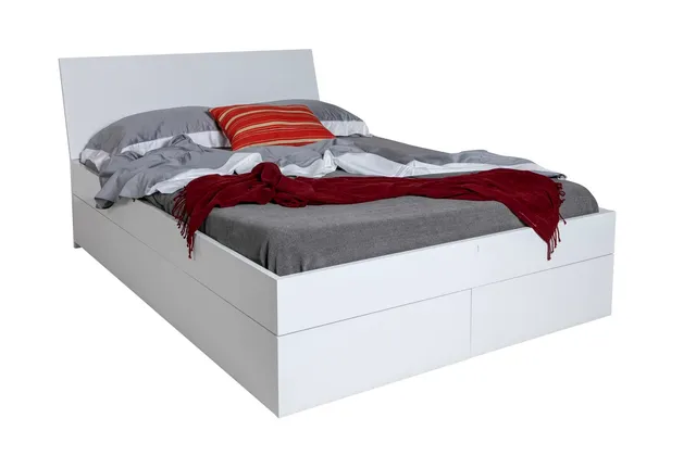 Composad Storage letto matrimoniale 4 cassetti bianco 180x200