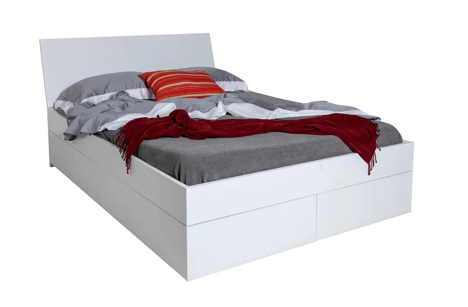 Composad Storage letto matrimoniale 4 cassetti bianco 180x200