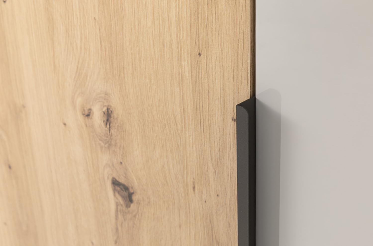Composad Velata armadio 3 ante 4 cassetti rovere e grigio
