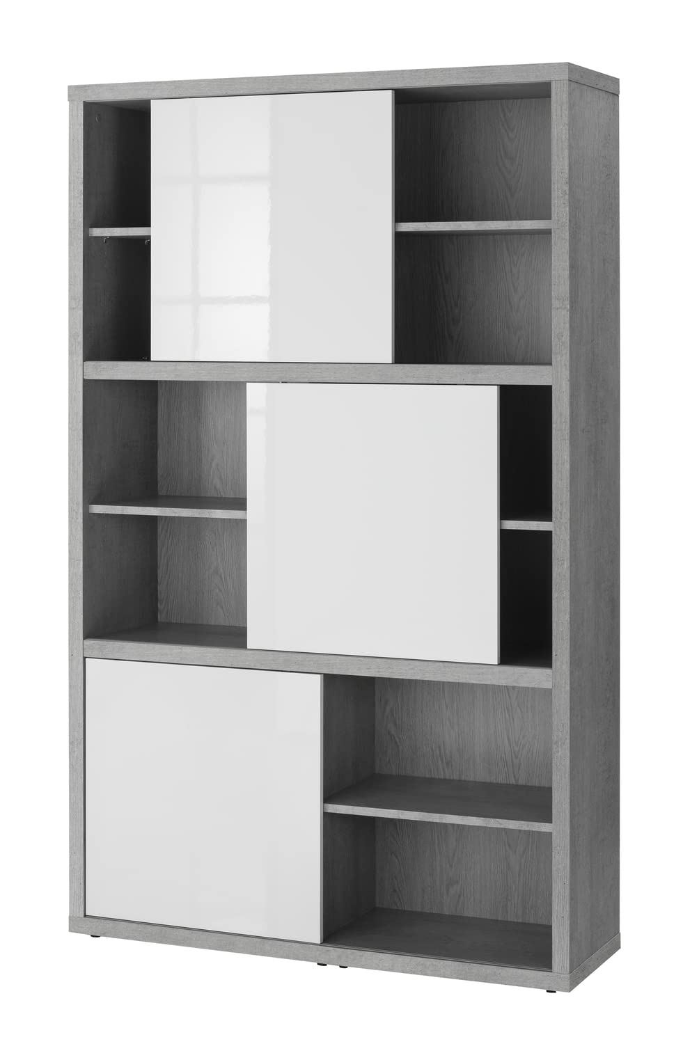 Composad Pratico Libreria Alta 120x195 Cemento Bianco