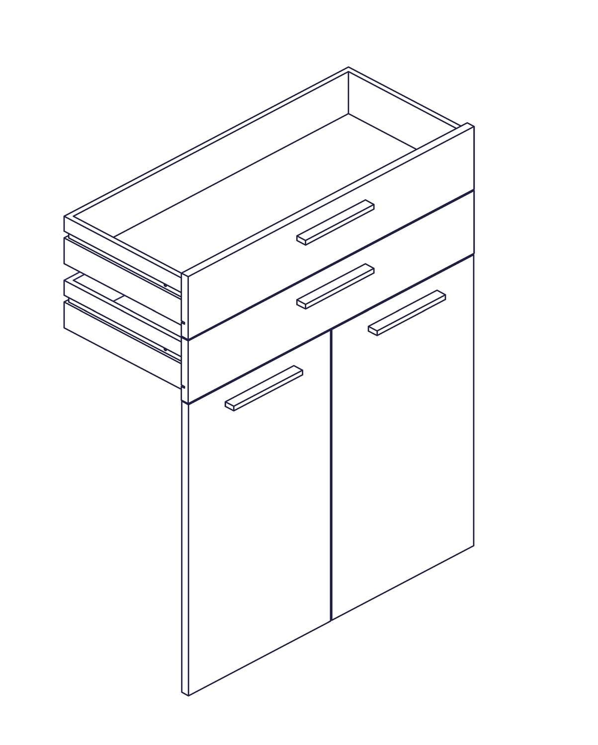 Composad Davinci Brera Coppia Ante Nero Chalet LB4800 LB4801