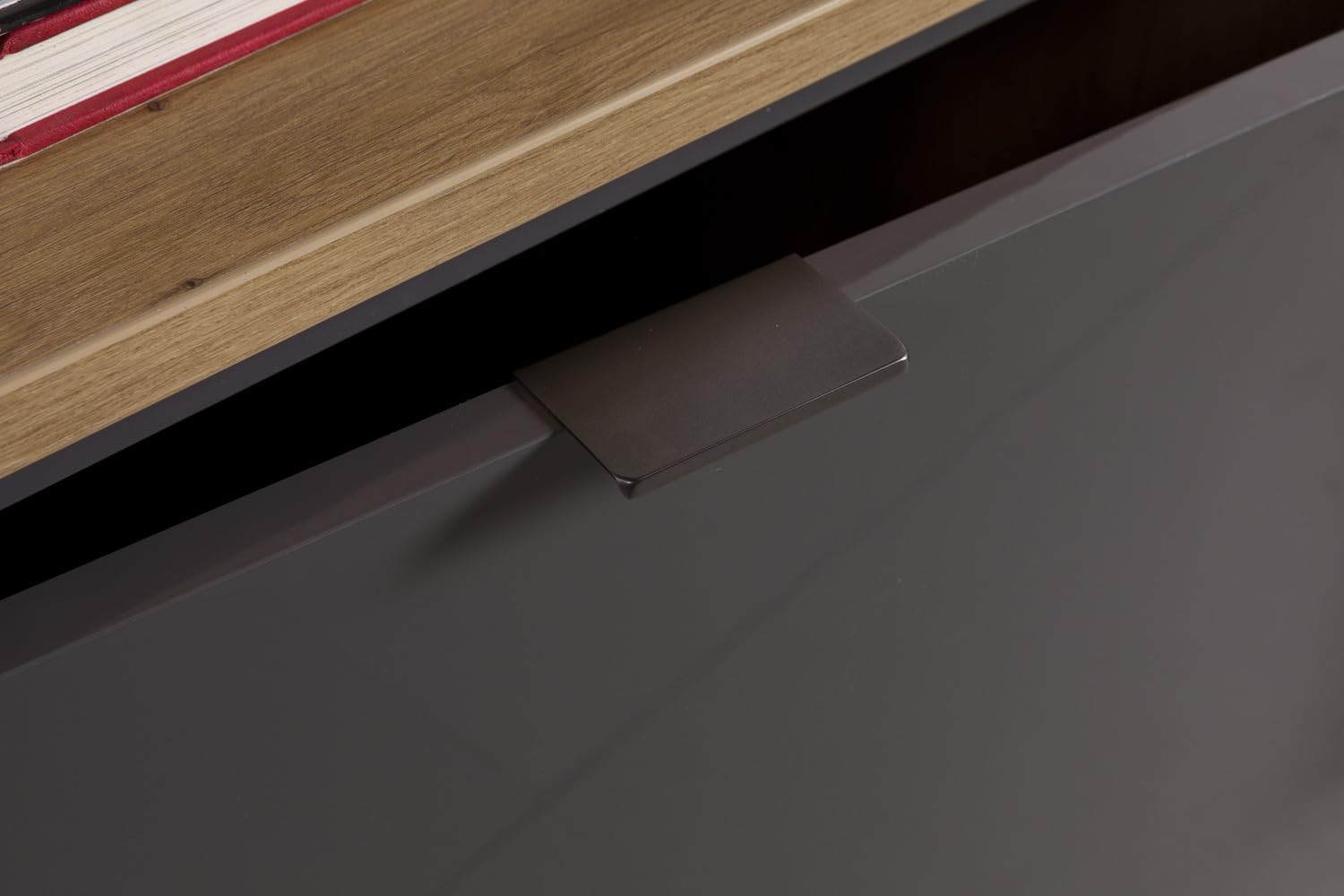 Composad Cornice madia 1 anta 3 cassetti rovere grigio