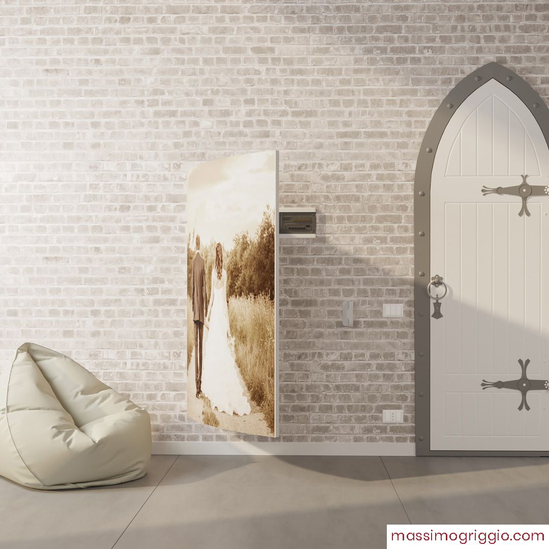 Massimo Griggio Quadro Appendiabiti Curvo da Parete