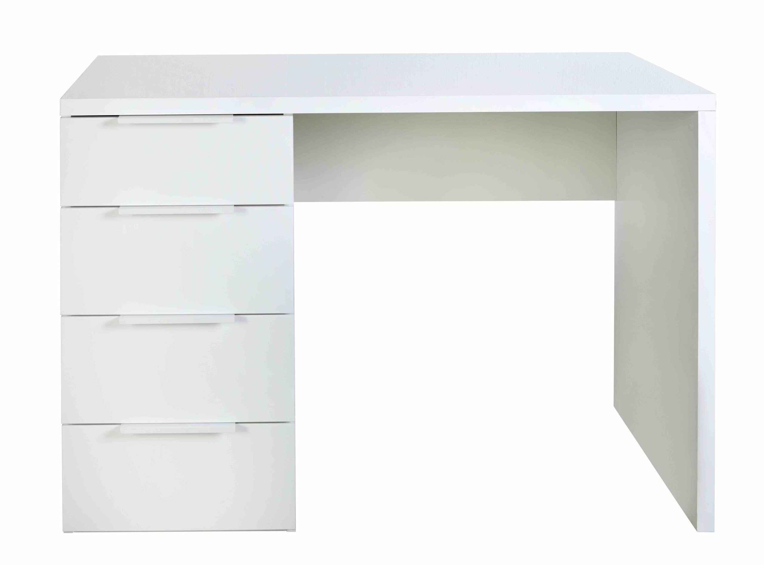 Composad Espresso scrivania 110 cm bianco laccato 4 cassetti