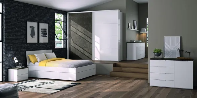 Composad Mundi Camera da Letto Completa 6 Pezzi Bianco Rovere
