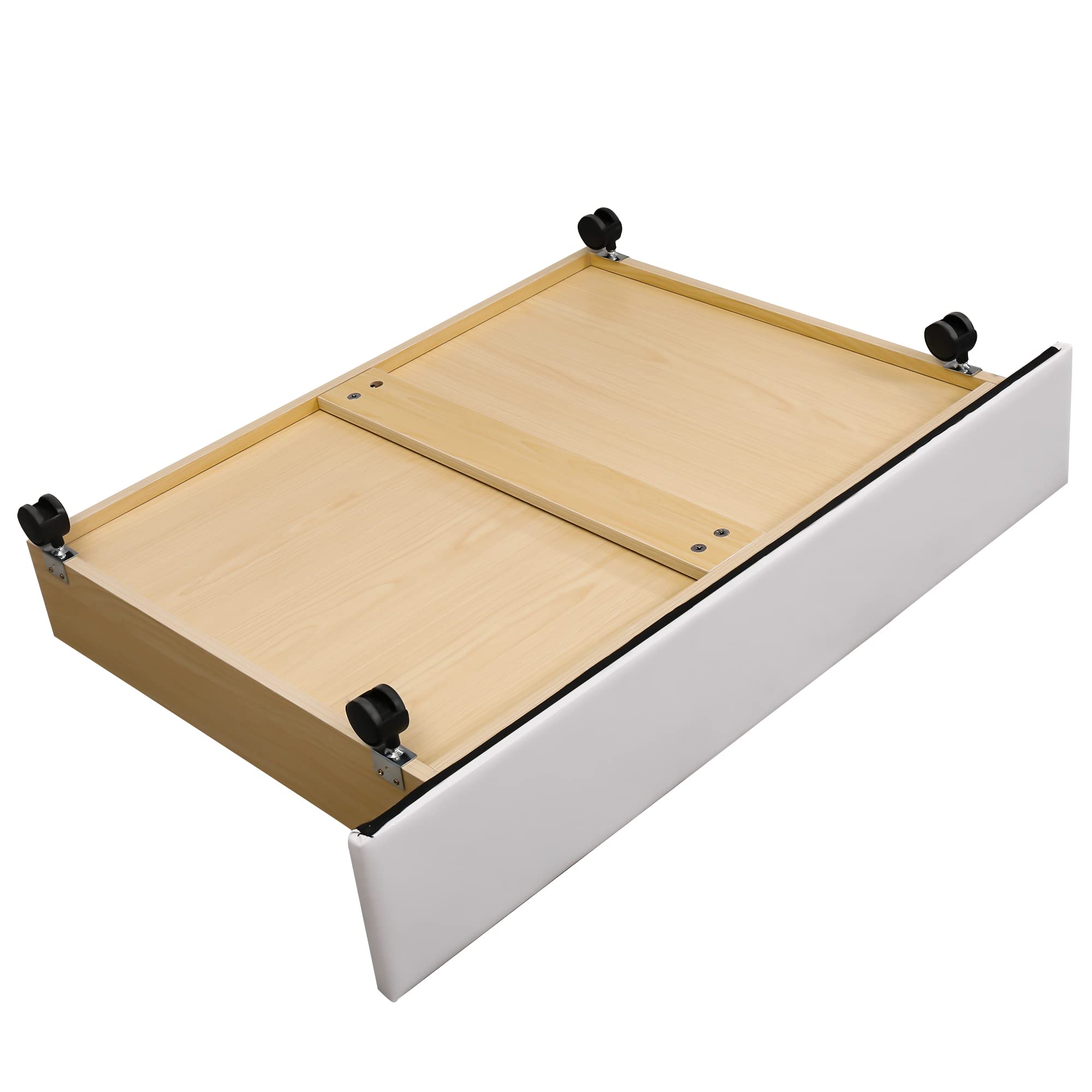 Dolamaní Letto matrimoniale 140x200 bianco con cassetti