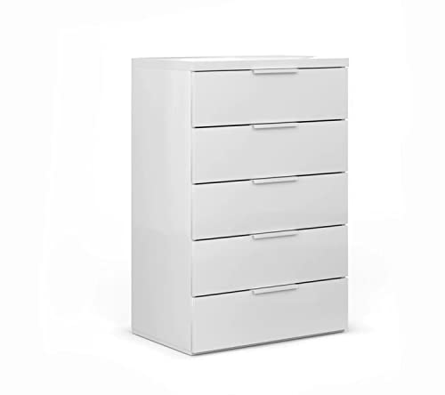 Composad cassettiera 5 cassetti settimino bianco laccato