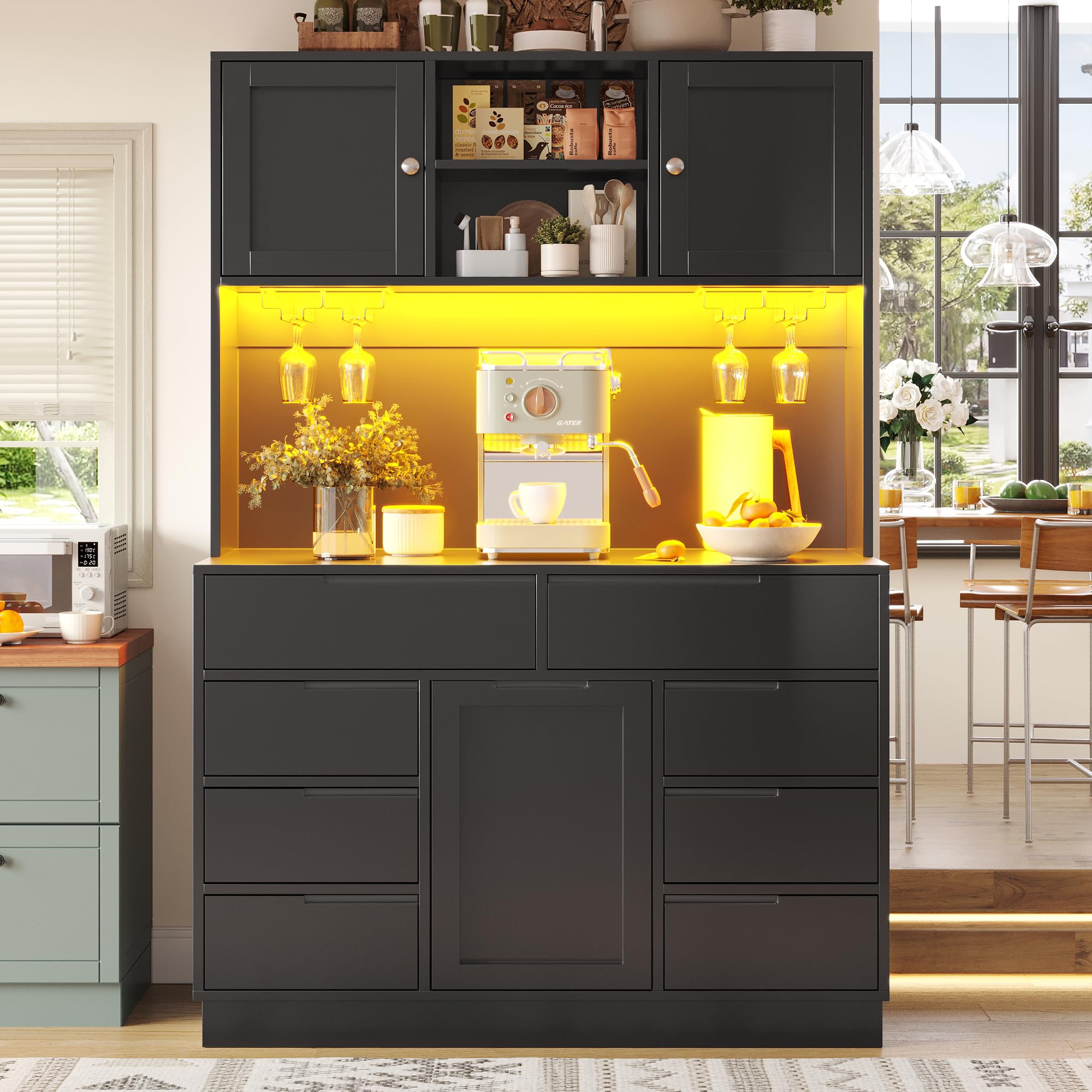 Dolamaní Mobile Alto Nero 120x40x183,5 cm LED USB