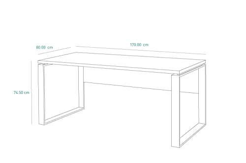 Composad Disegno 170x80 Scrivania Rovere Sonoma