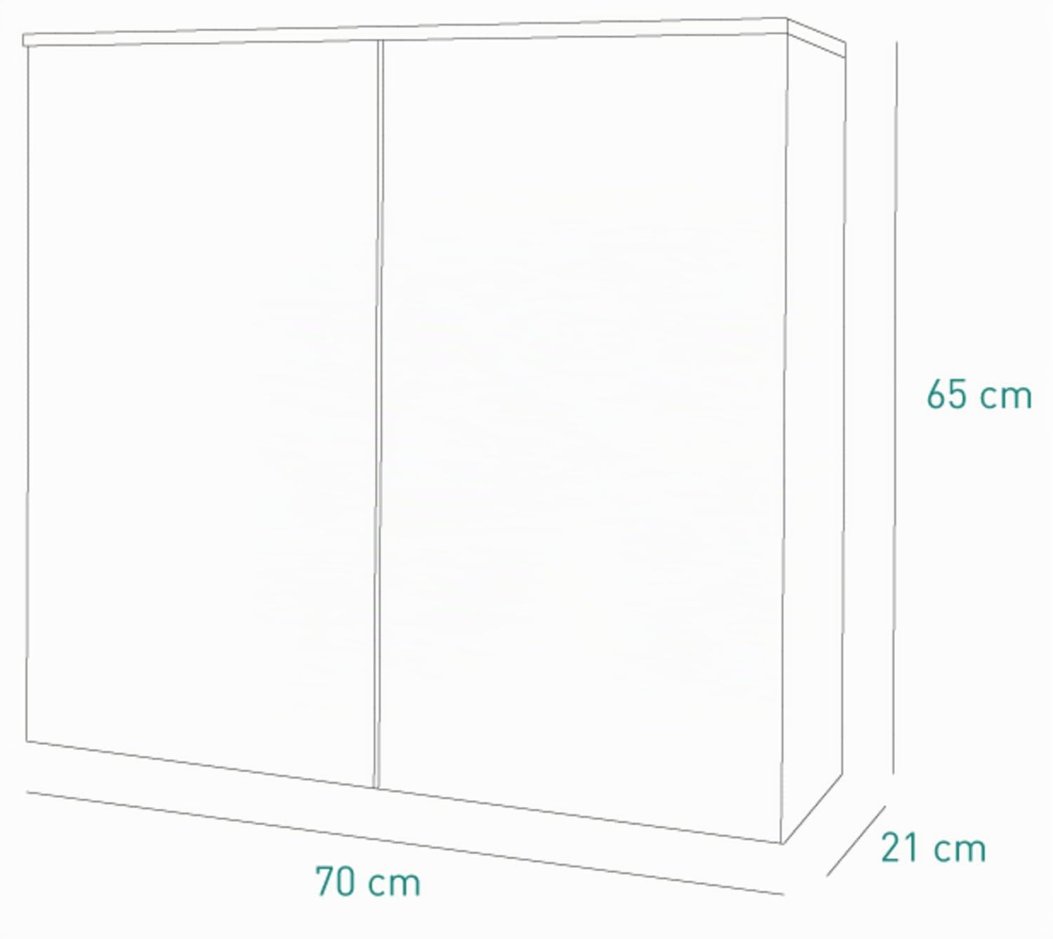 Composad Galaverna Specchiera 2 Ante 70 cm cemento bianco