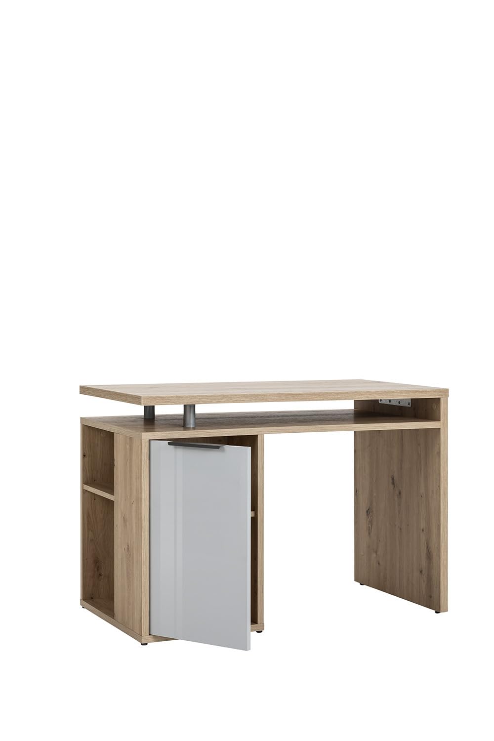 Composad Velata Scrivania 1 Anta 2 Vani Rovere Grigio 110 cm