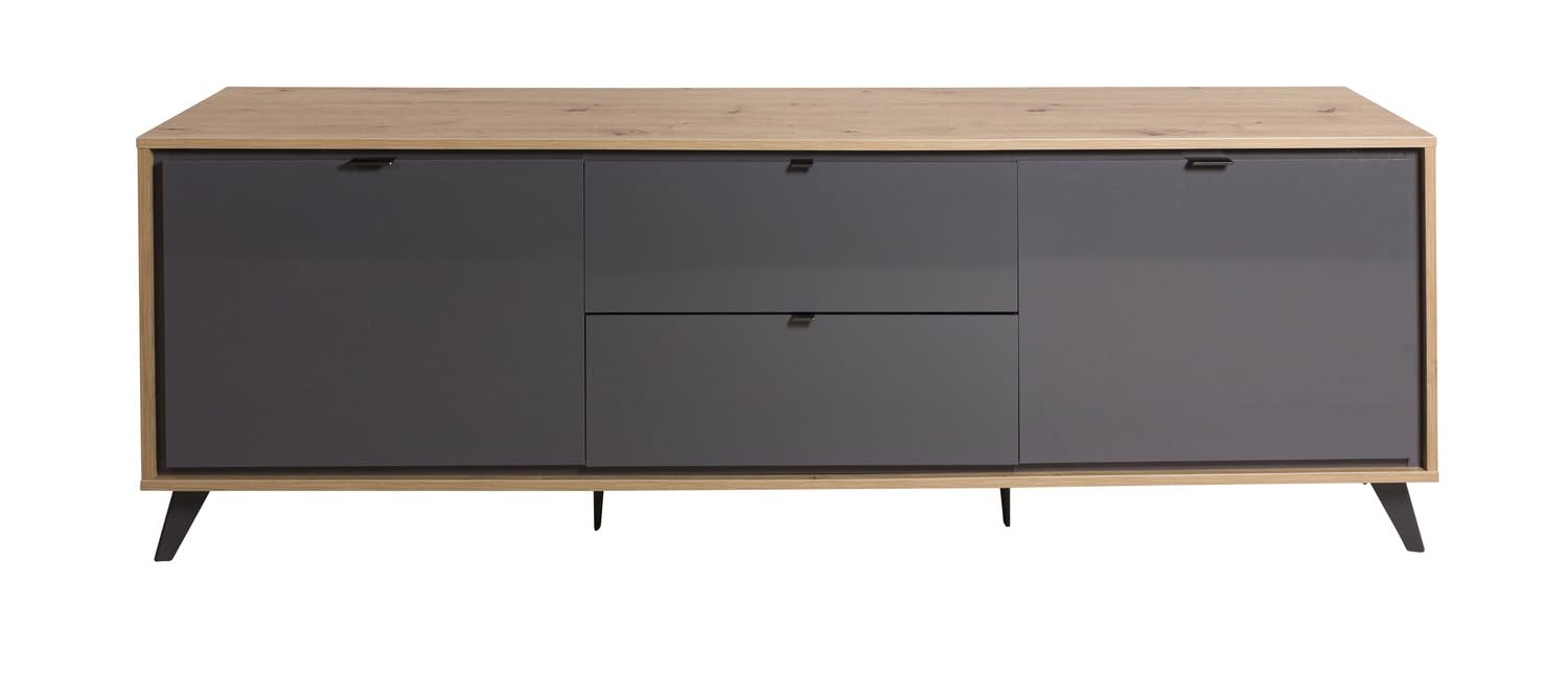 COMPOSAD Cornice Mobile Porta TV 2 Ante 2 Ribalte Rovere