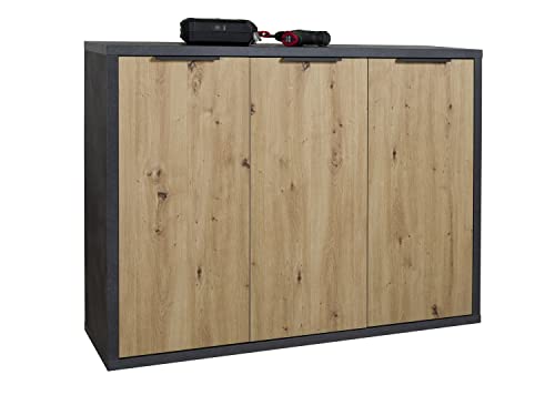 Composad Segno Scarpiera 3 Ante Rovere Mielato Grigio Tadao