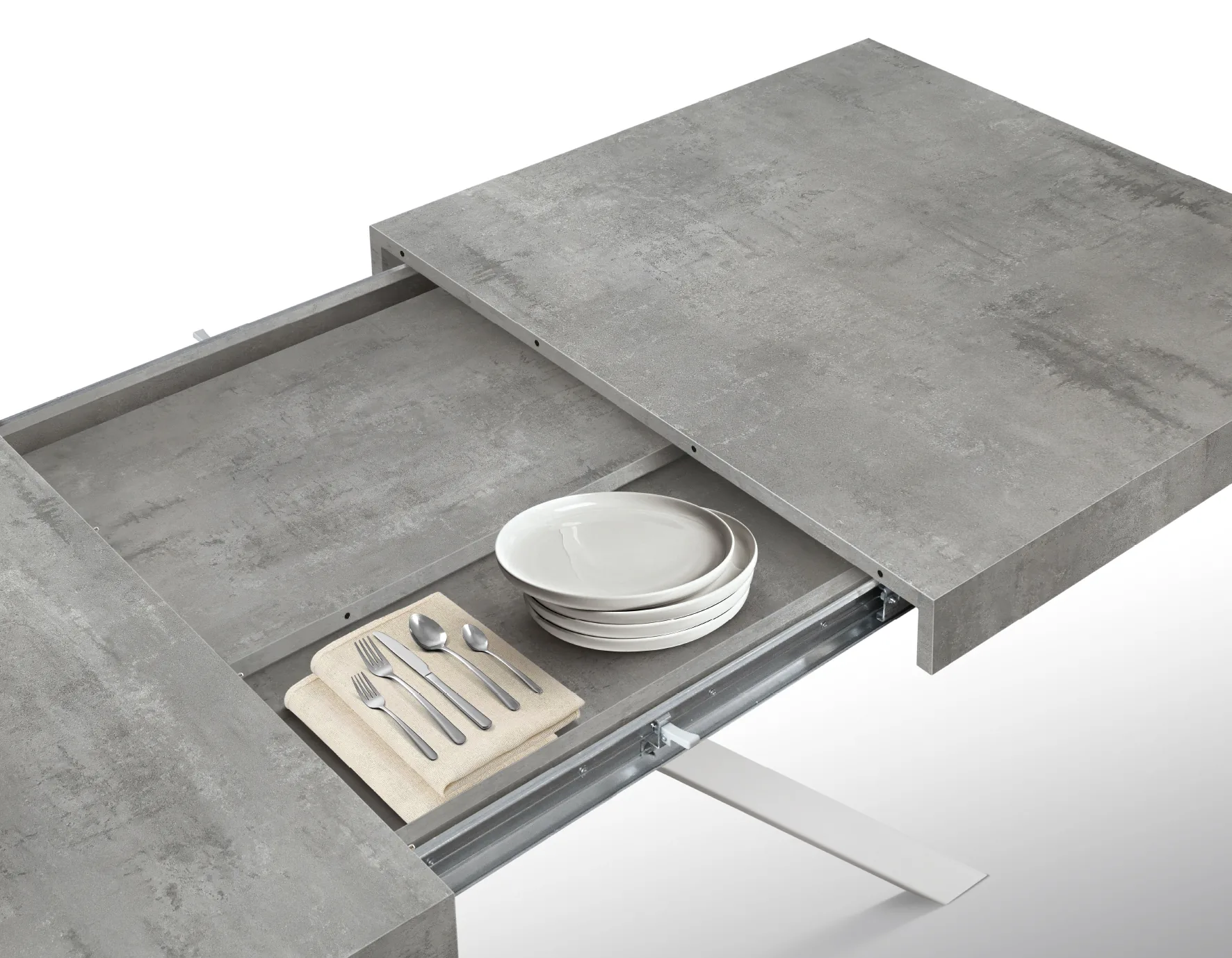 Epocantica Fulvio Tavolo Allungabile Grigio Cemento 95-145 cm