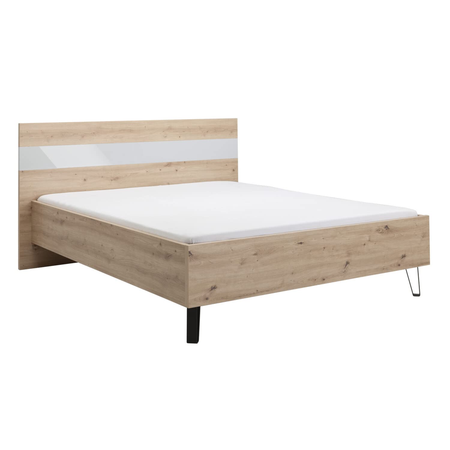 Composad Vitruvia letto matrimoniale king size rovere miele grigio