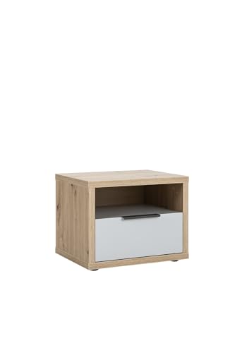 Composad Velata Comodino 1 Cassetto Rovere Grigio 52x41x40 cm